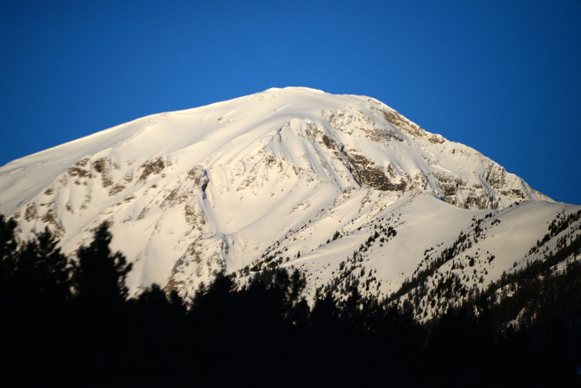 17 Copper Mountain Early Morning From Trans Canada Highway After Leaving Banff Towards Lake Louise in Winter